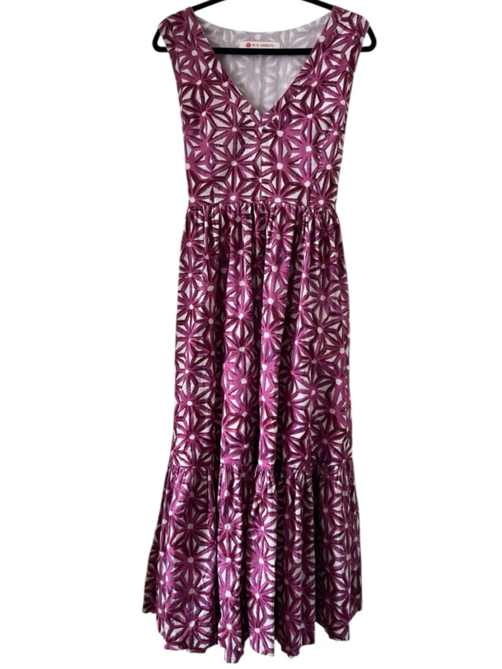 Ro's Garden The Mariana Floral Midi Dress In Raspberry Size M - Picture 2 of 16